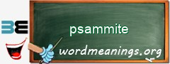 WordMeaning blackboard for psammite